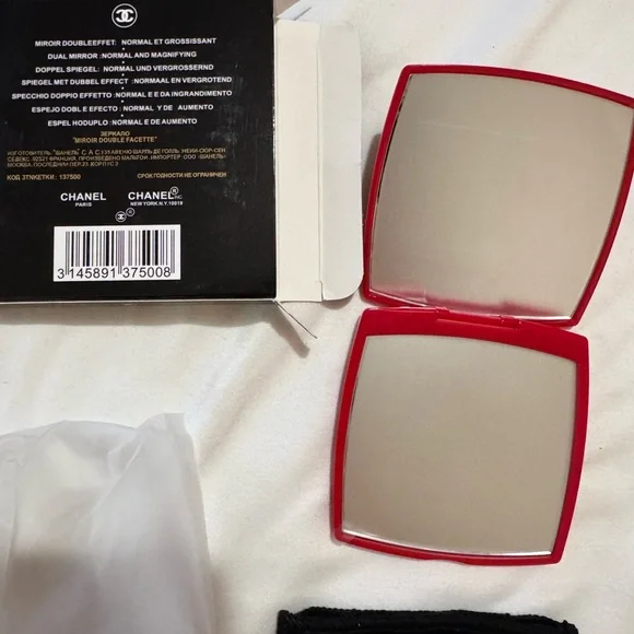 CHANEL Red Compact Mirror it was a GIFT WITH PURCHASE (GWP) ITEM - Picture 2 of 2